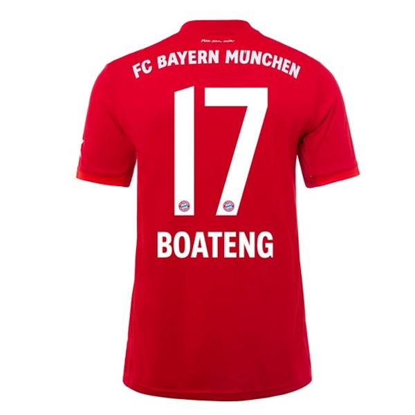 Camiseta Bayern Munich NO.17 Boateng Primera equipación 2019-2020 Rojo